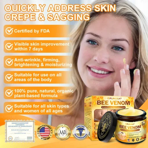Made and Shipped from USA ✨ PUROSA® Bee Venom Wrinkle-Firming Multi-purpose Cream