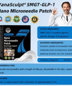VanaSculpt® Nano Microneedle Patch: SMGT-GLP-1 & Matrixyl 3000 – Slimming, Skin Tightening, Blood Sugar Support, No Injection, 7-Day Result