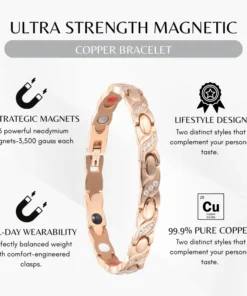 Czticle® MagnaCalm Copper Magnet Wellness Bracelet for Women