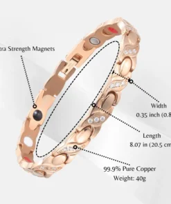 Czticle® MagnaCalm Copper Magnet Wellness Bracelet for Women